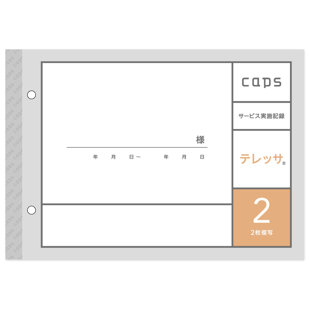 在庫限り/確認印欄あり】テレッサ2 サービス実施記録 2枚複写 | 介護 ...